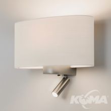 Napoli_reader kinkiet 1x60W E27+4,1W LED matowy nikiel / bez abażura